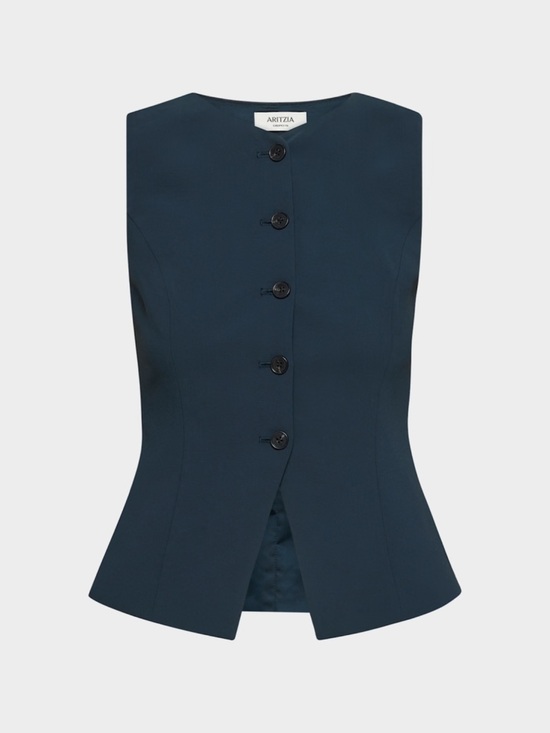 Aritzia Tops - Aritzia Regal Crepette Vest in Admiral
